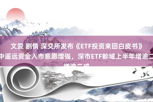 文爱 剧情 深交所发布《ETF投资来回白皮书》：中遥远资金入市意愿增强，深市ETF畛域上半年增逾二成