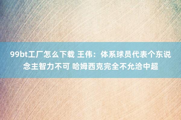 99bt工厂怎么下载 王伟：体系球员代表个东说念主智力不可 哈姆西克完全不允洽中超