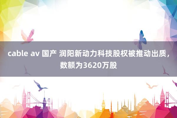 cable av 国产 润阳新动力科技股权被推动出质，数额为3620万股