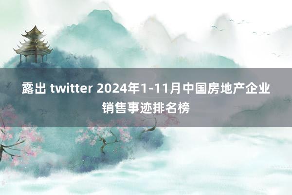 露出 twitter 2024年1-11月中国房地产企业销售事迹排名榜