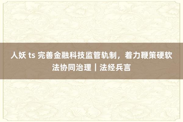 人妖 ts 完善金融科技监管轨制，着力鞭策硬软法协同治理｜法经兵言