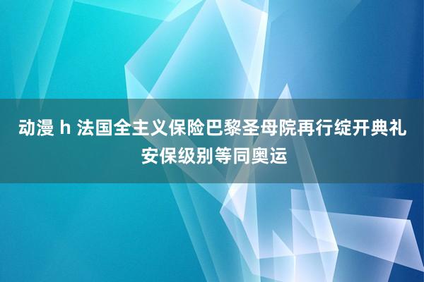 动漫 h 法国全主义保险巴黎圣母院再行绽开典礼 安保级别等同奥运