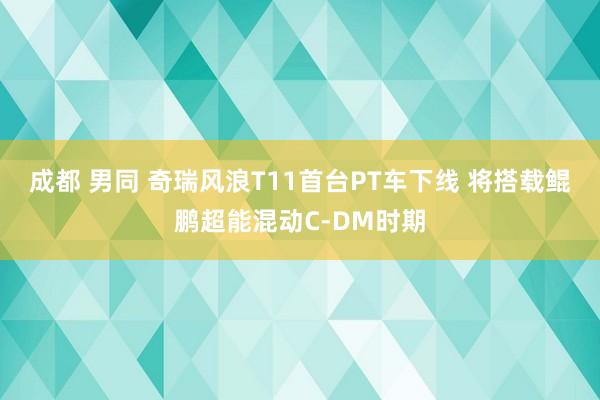 成都 男同 奇瑞风浪T11首台PT车下线 将搭载鲲鹏超能混动C-DM时期