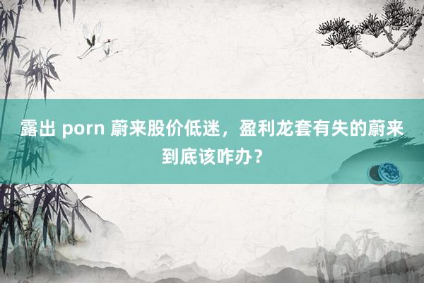 露出 porn 蔚来股价低迷，盈利龙套有失的蔚来到底该咋办？