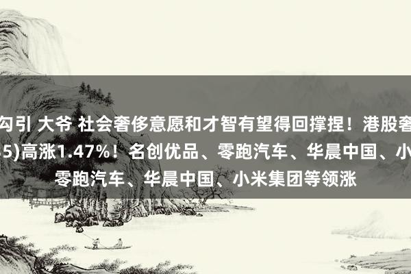 勾引 大爷 社会奢侈意愿和才智有望得回撑捏！港股奢侈ETF(159735)高涨1.47%！名创优品、零跑汽车、华晨中国、小米集团等领涨