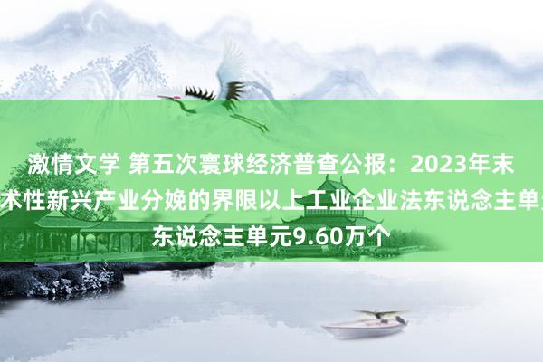 激情文学 第五次寰球经济普查公报：2023年末寰球从事战术性新兴产业分娩的界限以上工业企业法东说念主单元9.60万个