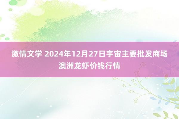 激情文学 2024年12月27日宇宙主要批发商场澳洲龙虾价钱行情