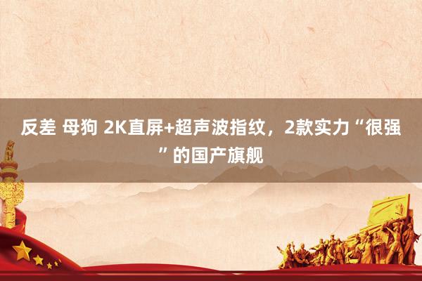 反差 母狗 2K直屏+超声波指纹，2款实力“很强”的国产旗舰