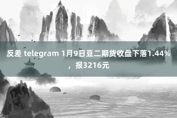 反差 telegram 1月9日豆二期货收盘下落1.44%，报3216元