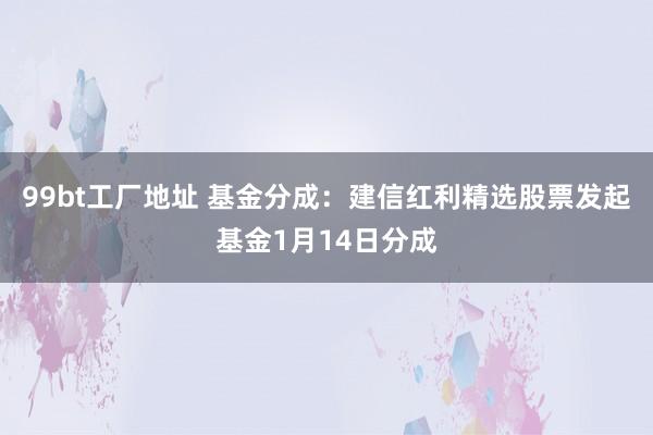 99bt工厂地址 基金分成：建信红利精选股票发起基金1月14日分成