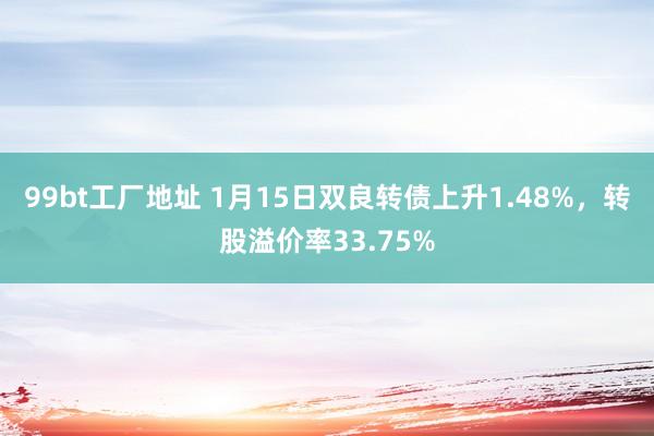 99bt工厂地址 1月15日双良转债上升1.48%，转股溢价率33.75%