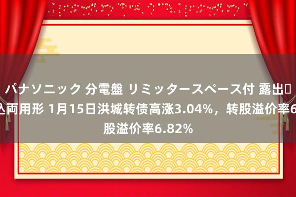 パナソニック 分電盤 リミッタースペース付 露出・半埋込両用形 1月15日洪城转债高涨3.04%，转股溢价率6.82%