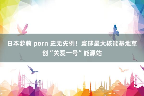 日本萝莉 porn 史无先例！寰球最大核能基地草创“关爱一号”能源站