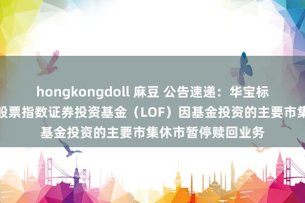 hongkongdoll 麻豆 公告速递：华宝标普石油自然气上游股票指数证券投资基金（LOF）因基金投资的主要市集休市暂停赎回业务