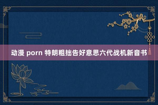 动漫 porn 特朗粗拙告好意思六代战机新音书
