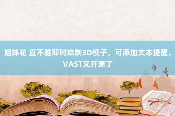 姐妹花 直不雅即时绘制3D模子，可添加文本提醒，VAST又开源了